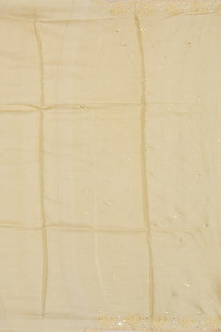 Image of Banarasi Tussar Silk Pale Yellow Saree