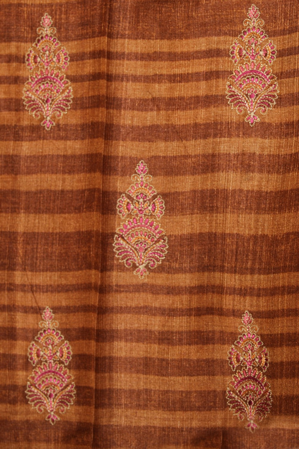 Tussar-Silk Embroidery Saree