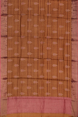 Image of Tussar-Silk Embroidery Saree