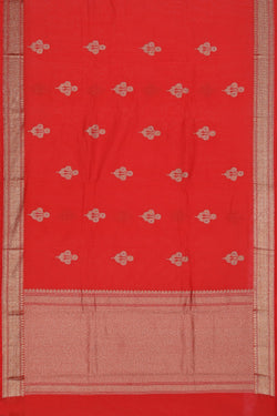 Collection of Banarasi Cotton Silk Red Saree in a gallery layout