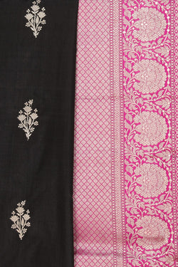 Image of Banarasi Silk Black Saree