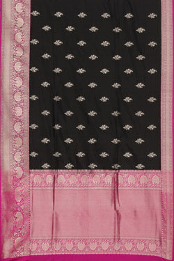 Image of Banarasi Silk Black Saree