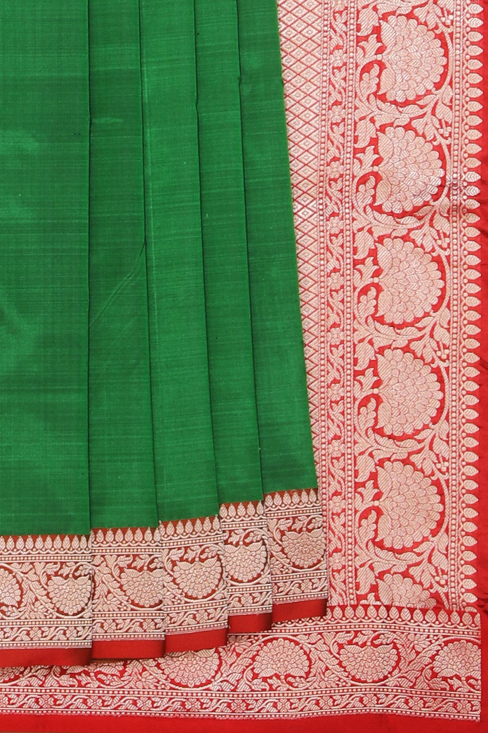 Collection of Banarasi Silk Green Saree in a gallery layout