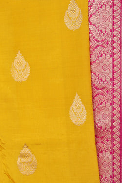 Image of Banarasi Silk Yellow Saree