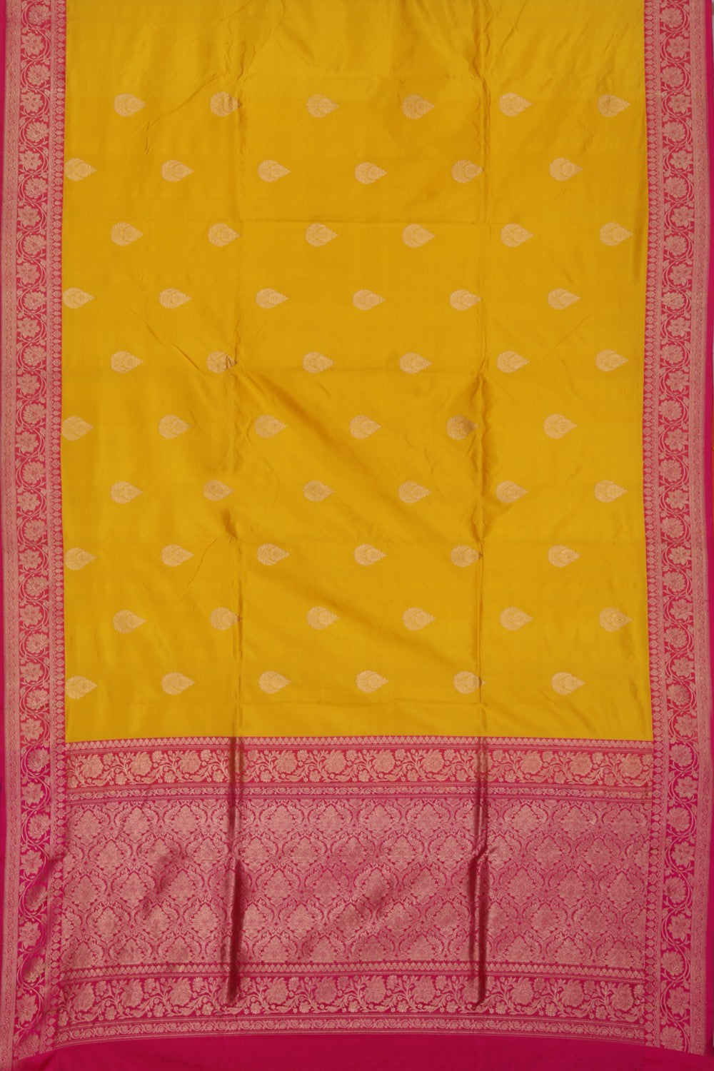 Image of Banarasi Silk Yellow Saree