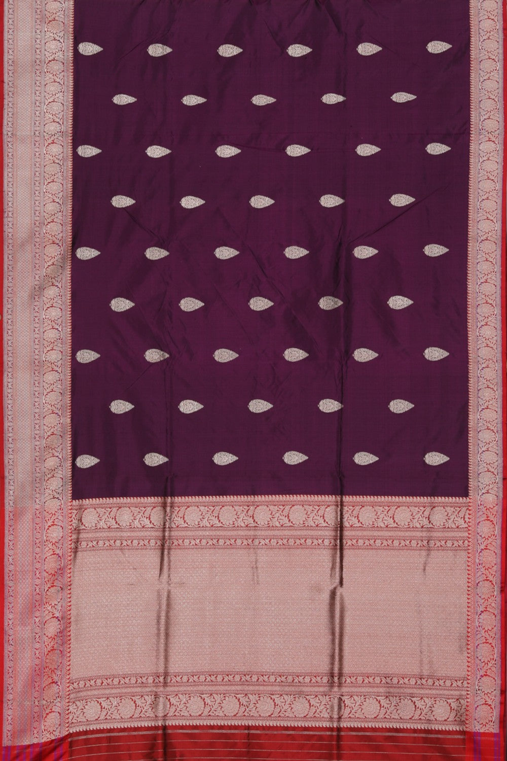 Collection of Banarasi Silk Violet Saree in a gallery layout