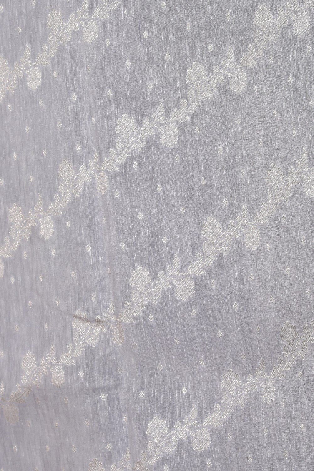 Image of Banarasi Linen Silk Silver-Grey Saree