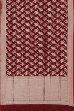 Image of Banarasi Silk Maroon Saree