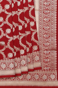 Collection of Banarasi Silk Red Saree in a gallery layout