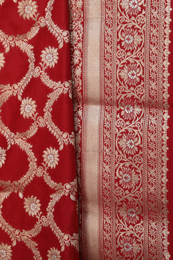 Collection of Banarasi Silk Red Saree in a gallery layout