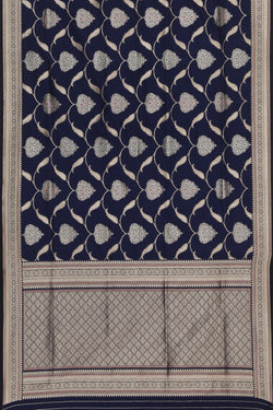 Collection of Banarasi Silk Navy Blue Saree in a gallery layout