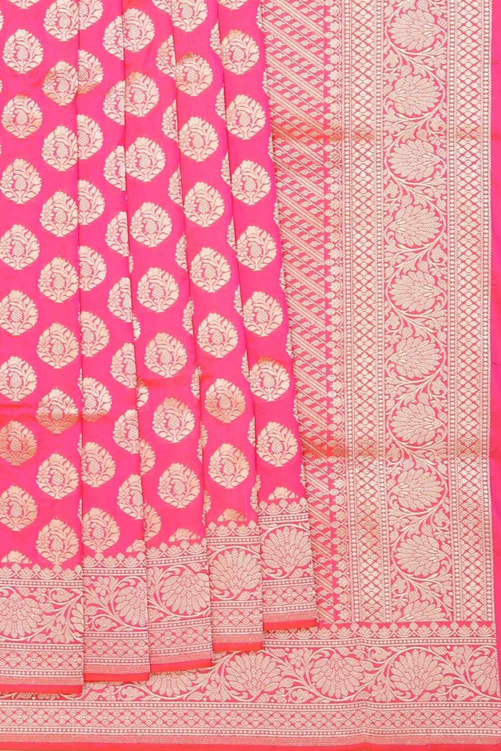 Collection of Banarasi Silk Fuchsia-Pink Saree in a gallery layout