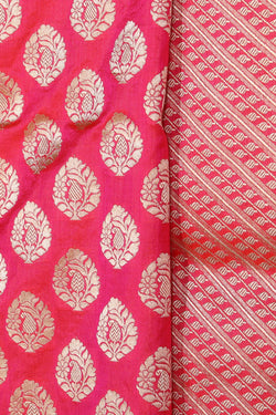 Collection of Banarasi Silk Fuchsia-Pink Saree in a gallery layout