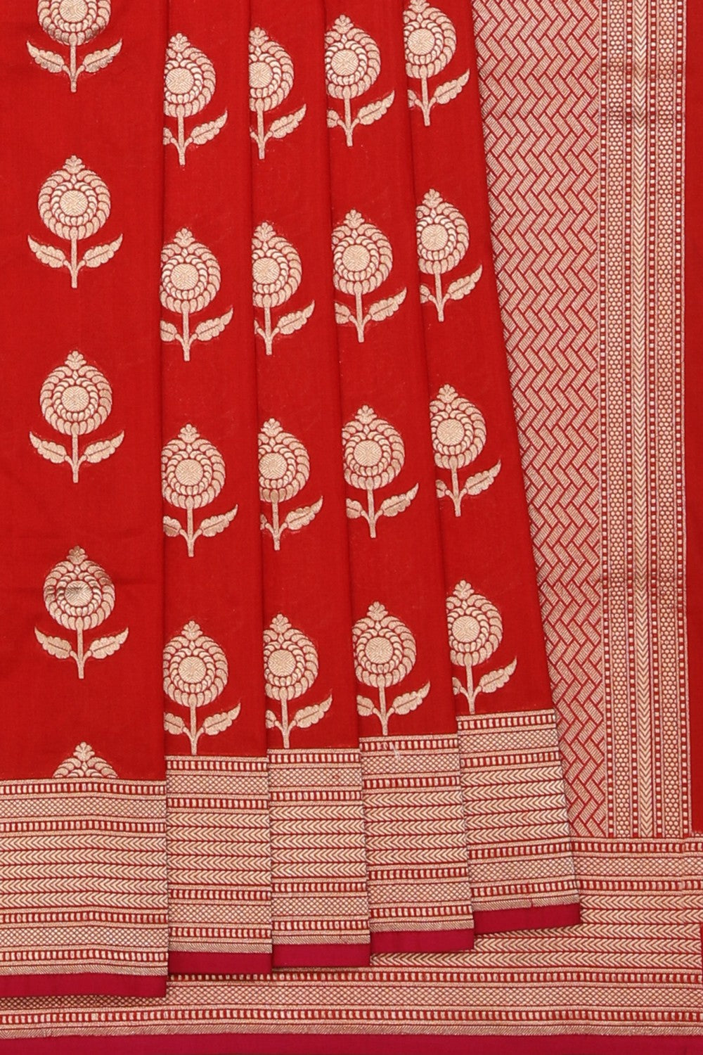 Collection of Banarasi Silk Red Saree in a gallery layout