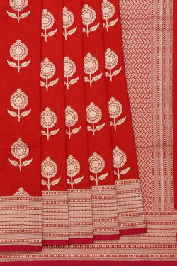 Collection of Banarasi Silk Red Saree in a gallery layout