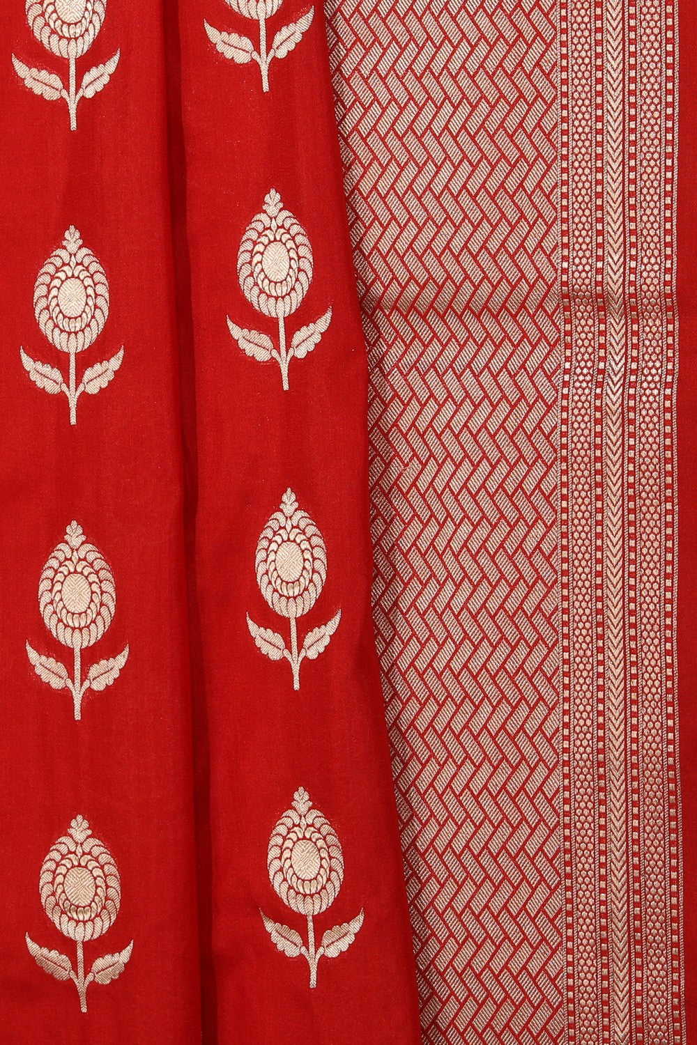 Collection of Banarasi Silk Red Saree in a gallery layout