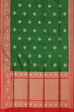 Collection of Banarasi Silk Green Saree in a gallery layout