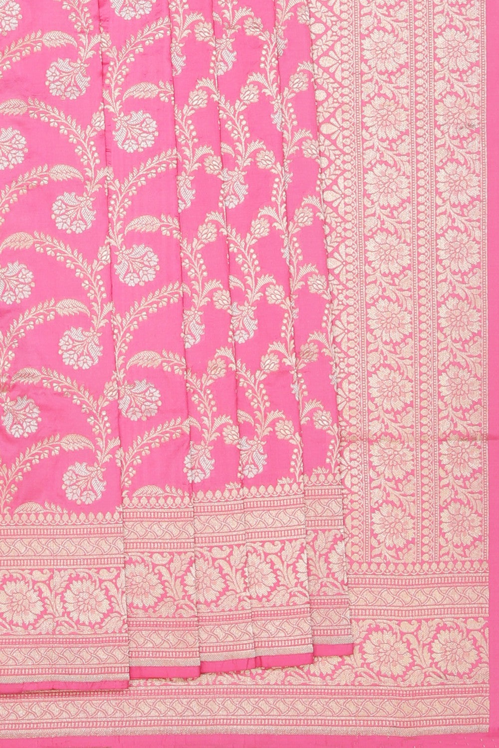 Collection of Banarasi Silk Pink Saree in a gallery layout