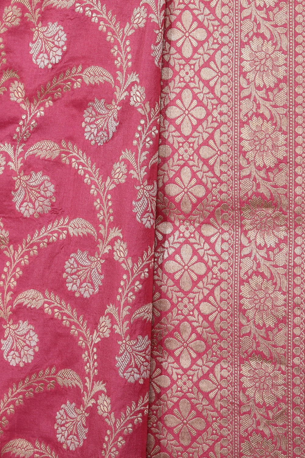 Collection of Banarasi Silk Pink Saree in a gallery layout