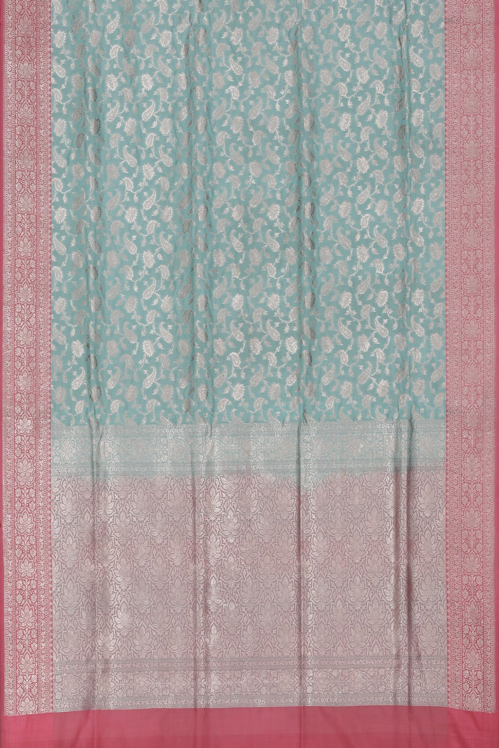 Banarasi Silk Pastel-Blue Saree