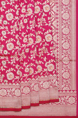 Collection of Banarasi Silk Pink Saree in a gallery layout