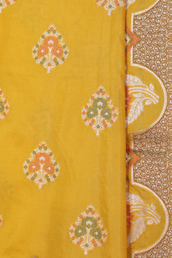 Collection of Banarasi Silk Yellow Saree in a gallery layout