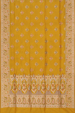 Collection of Banarasi Silk Yellow Saree in a gallery layout