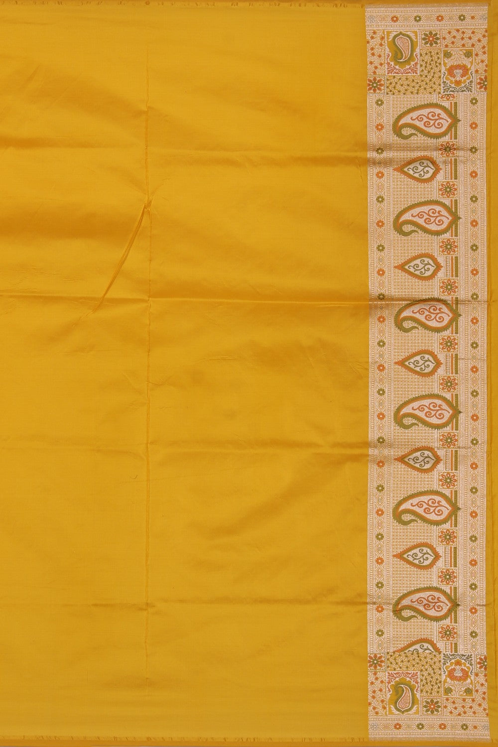 Collection of Banarasi Silk Yellow Saree in a gallery layout