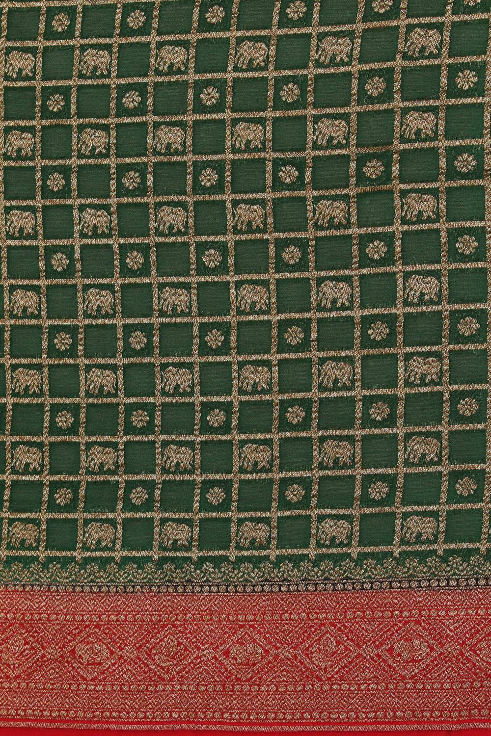 Banarasi Georgette Green Saree