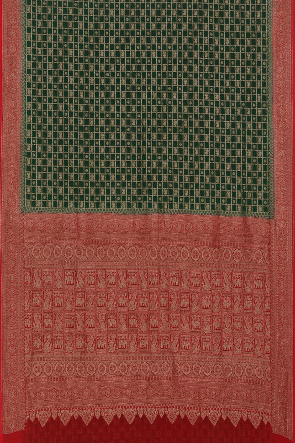 Banarasi Georgette Green Saree