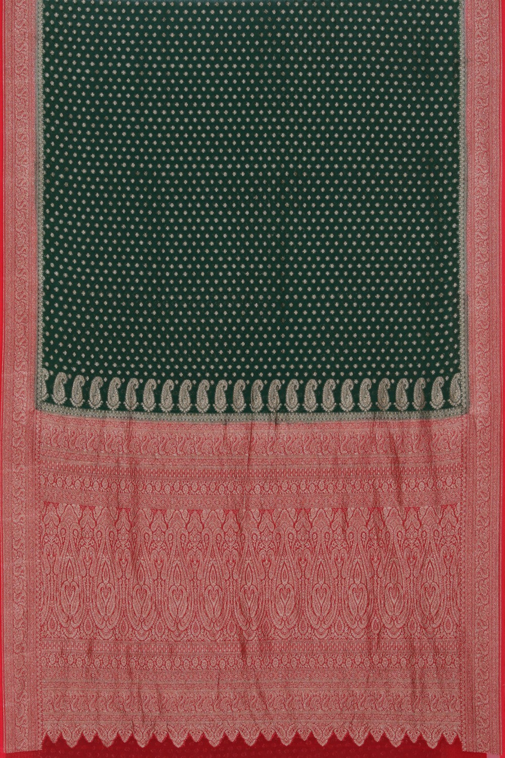 Collection of Banarasi Georgette Green Saree in a gallery layout