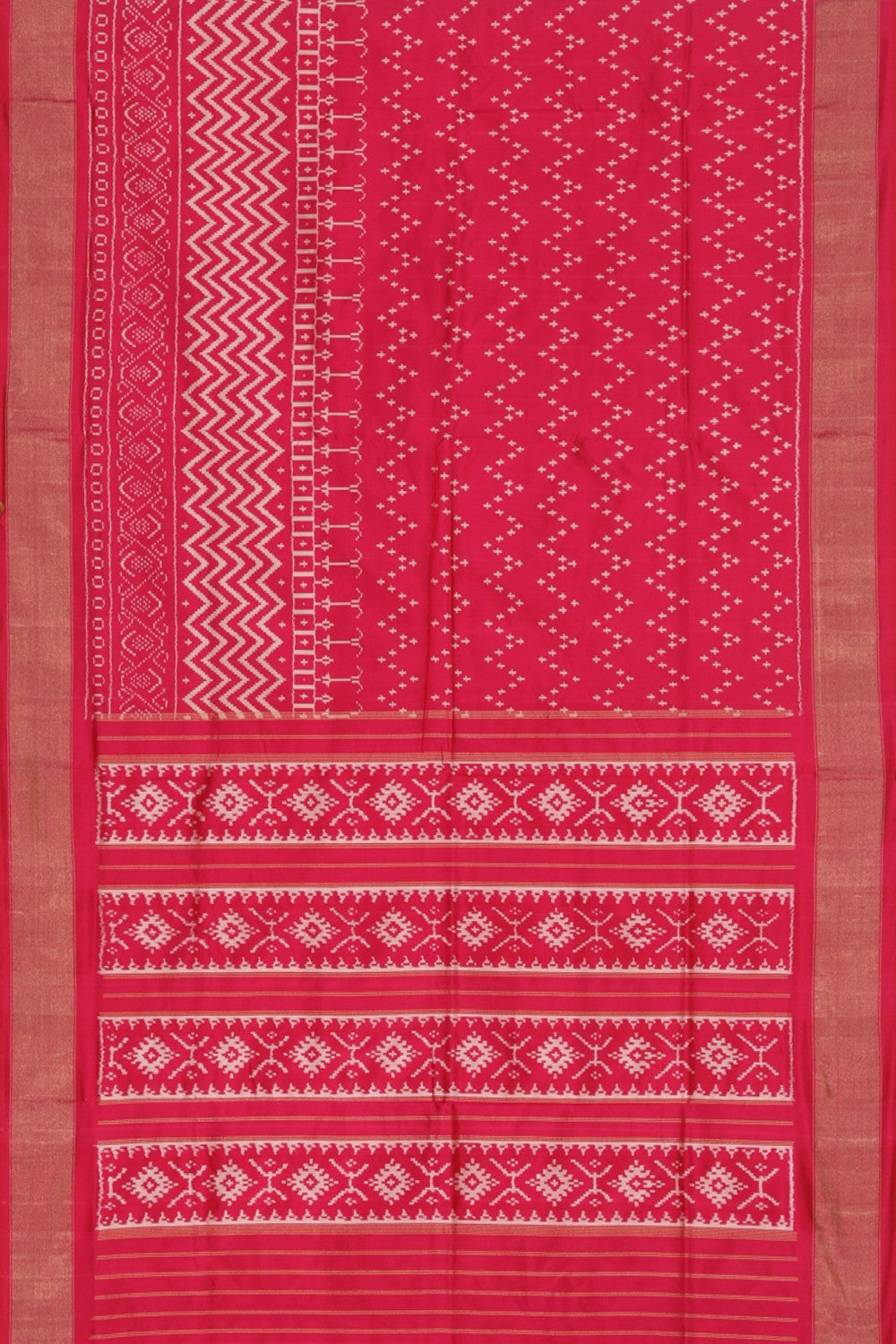 Collection of Pochampally Ikat Silk Pink Saree in a gallery layout