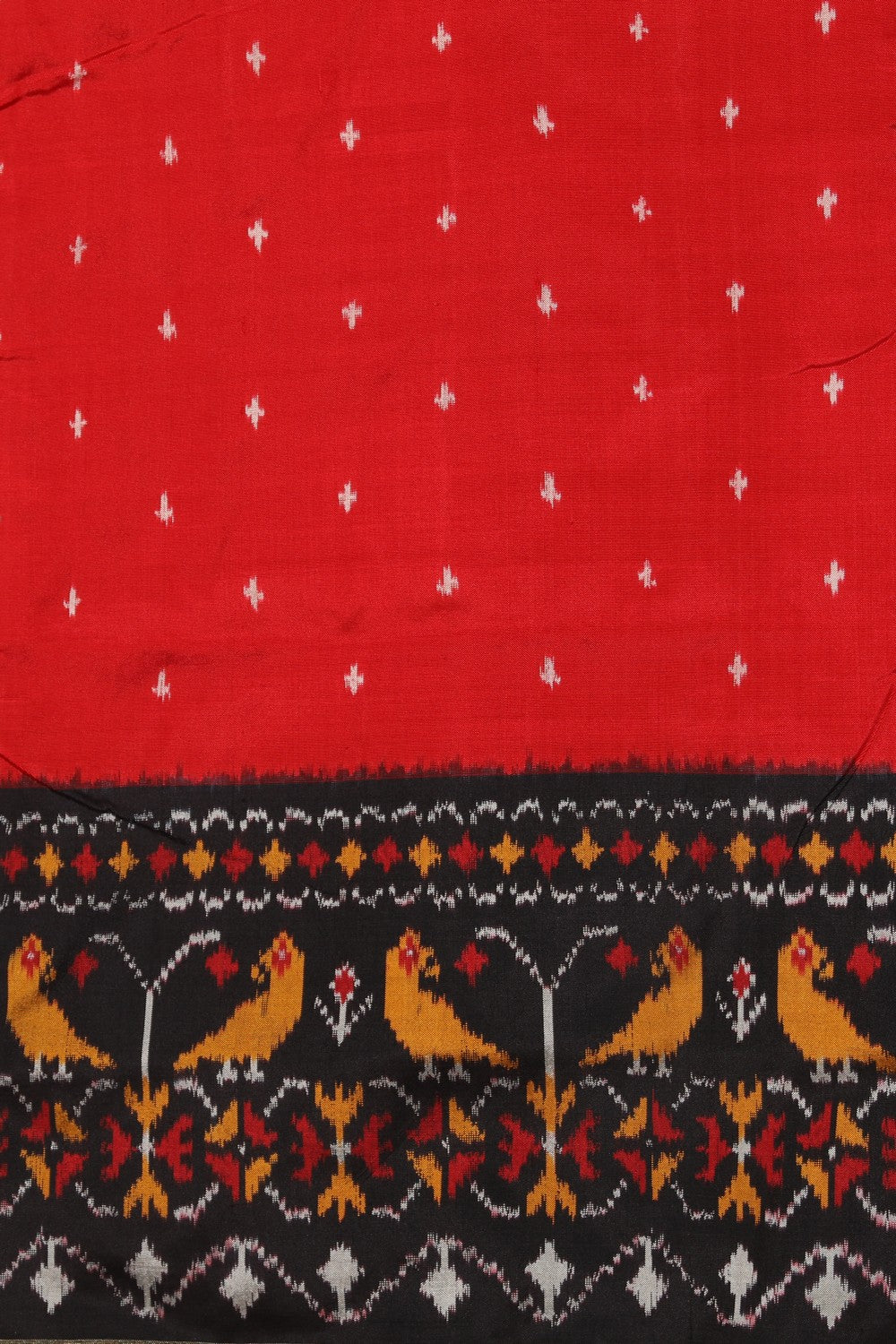 Image of Pochampally Ikat Silk Red Saree