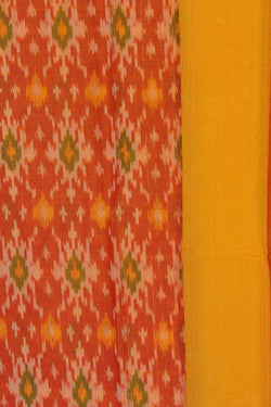 Image of Pochampally Ikat Unstitched Suit With Dupatta (3 Pcs Set)