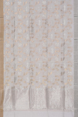 Collection of Chanderi Off-White Dupatta in a gallery layout