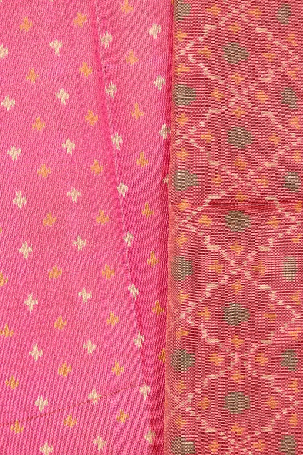 Rajkot Patola Unstitched Suit With Dupatta (3 Pcs Set)