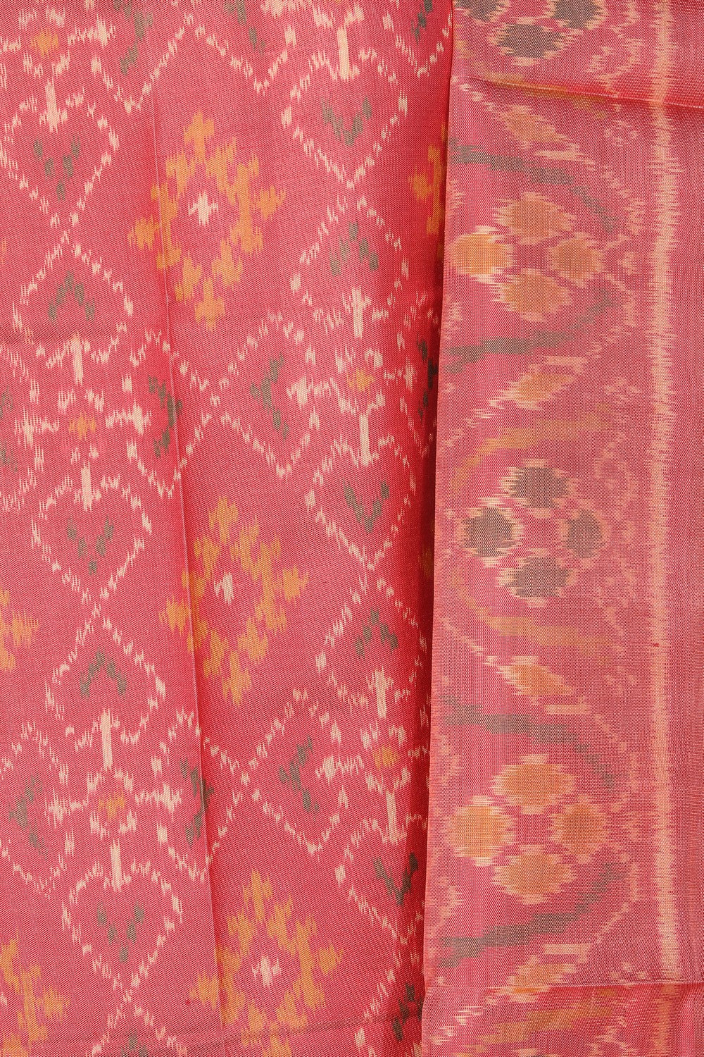 Collection of Rajkot Patola Unstitched Suit With Dupatta (3 Pcs Set) in a gallery layout