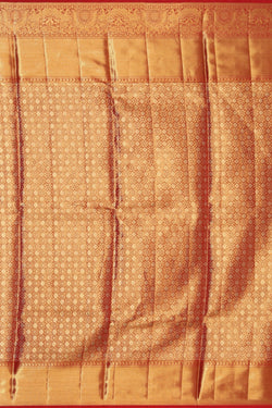 Collection of Kanchipattu Gold Pavada Unstitched Set in a gallery layout