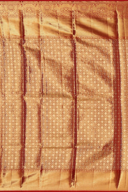 Collection of Kanchipattu Gold Pavada Unstitched Set in a gallery layout