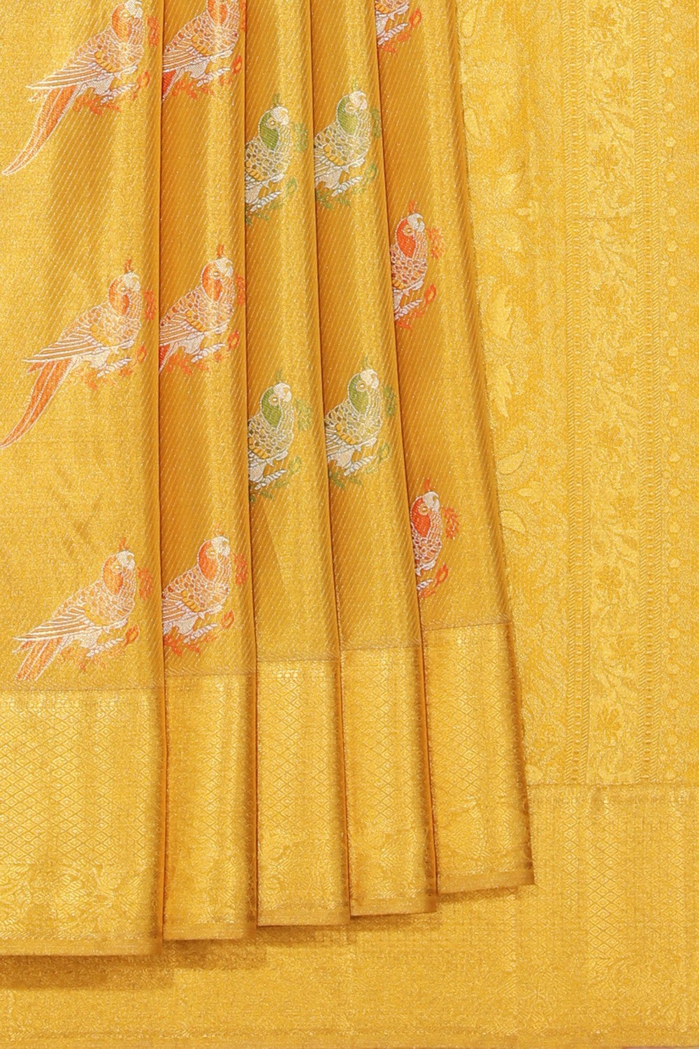 Collection of Kanchipattu Tissue Gold Saree in a gallery layout