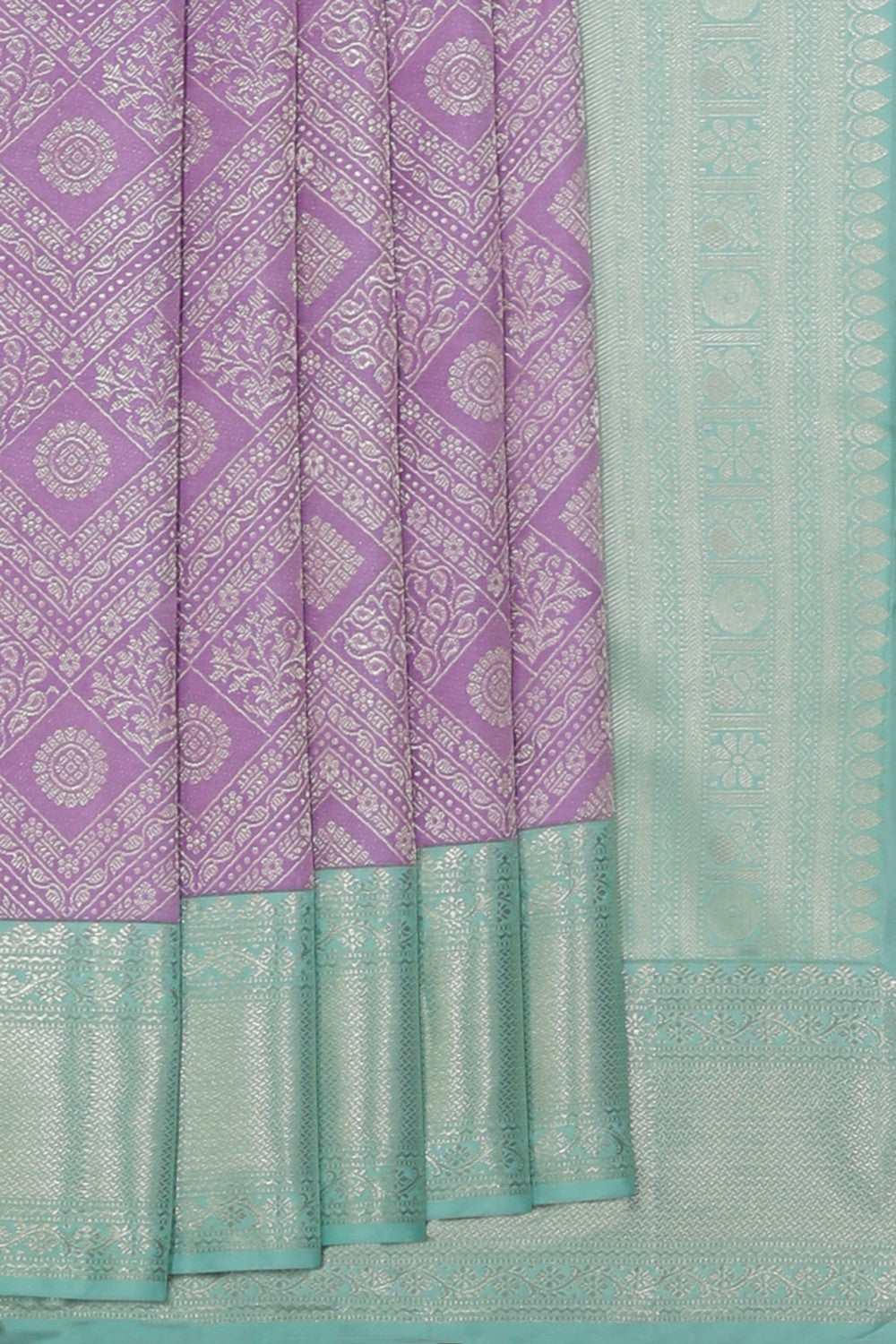 Collection of Kanchipattu Brocade Purple Saree in a gallery layout