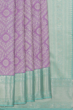 Collection of Kanchipattu Brocade Purple Saree in a gallery layout