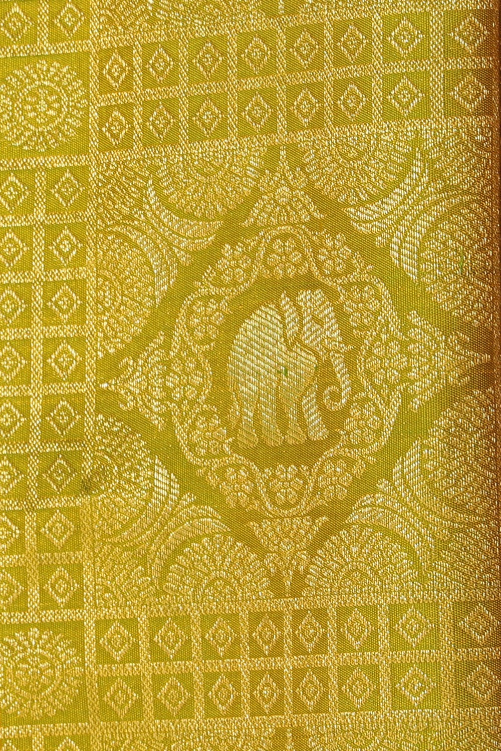 Collection of Kanchipattu Brocade Green Saree in a gallery layout