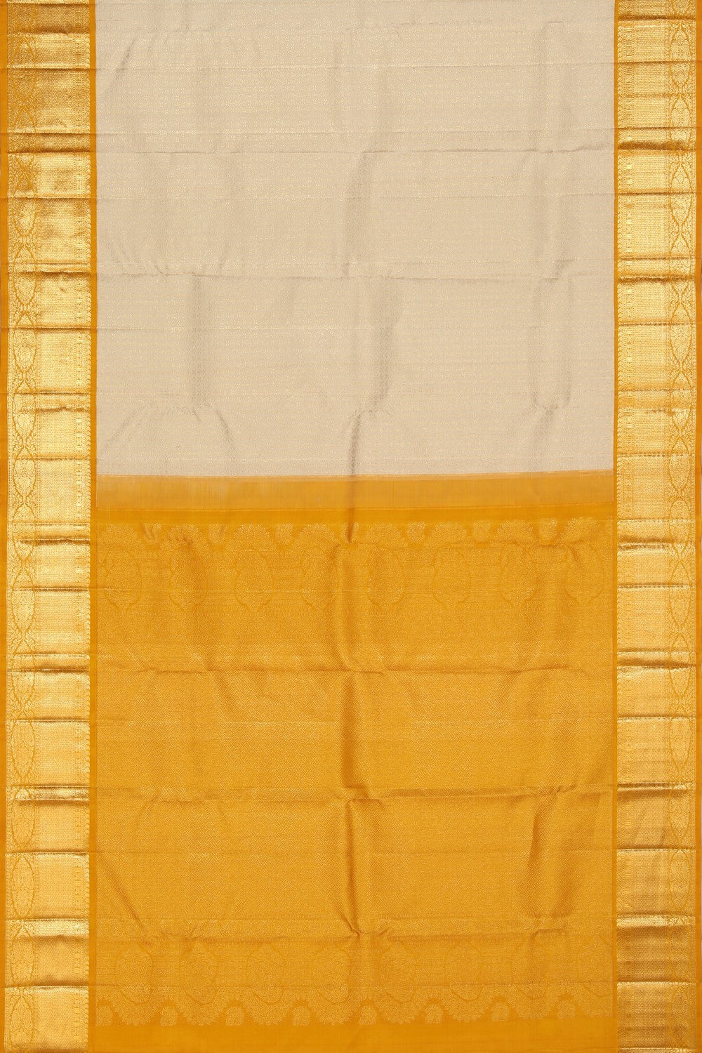 Collection of Kanchipattu Brocade Off-White Saree in a gallery layout