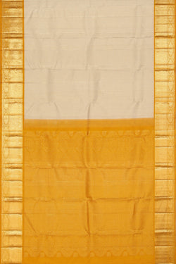 Collection of Kanchipattu Brocade Off-White Saree in a gallery layout