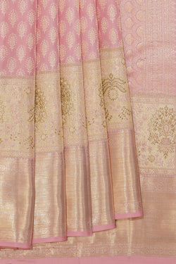 Collection of Kanchipattu Light Pink Brocade Saree in a gallery layout