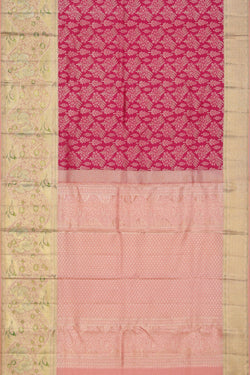 Image of Kanchipattu Rani Pink Brocade Saree