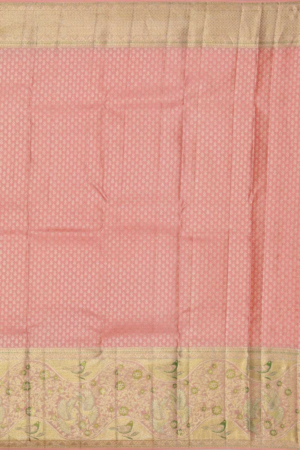 Image of Kanchipattu Rani Pink Brocade Saree