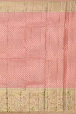 Image of Kanchipattu Rani Pink Brocade Saree