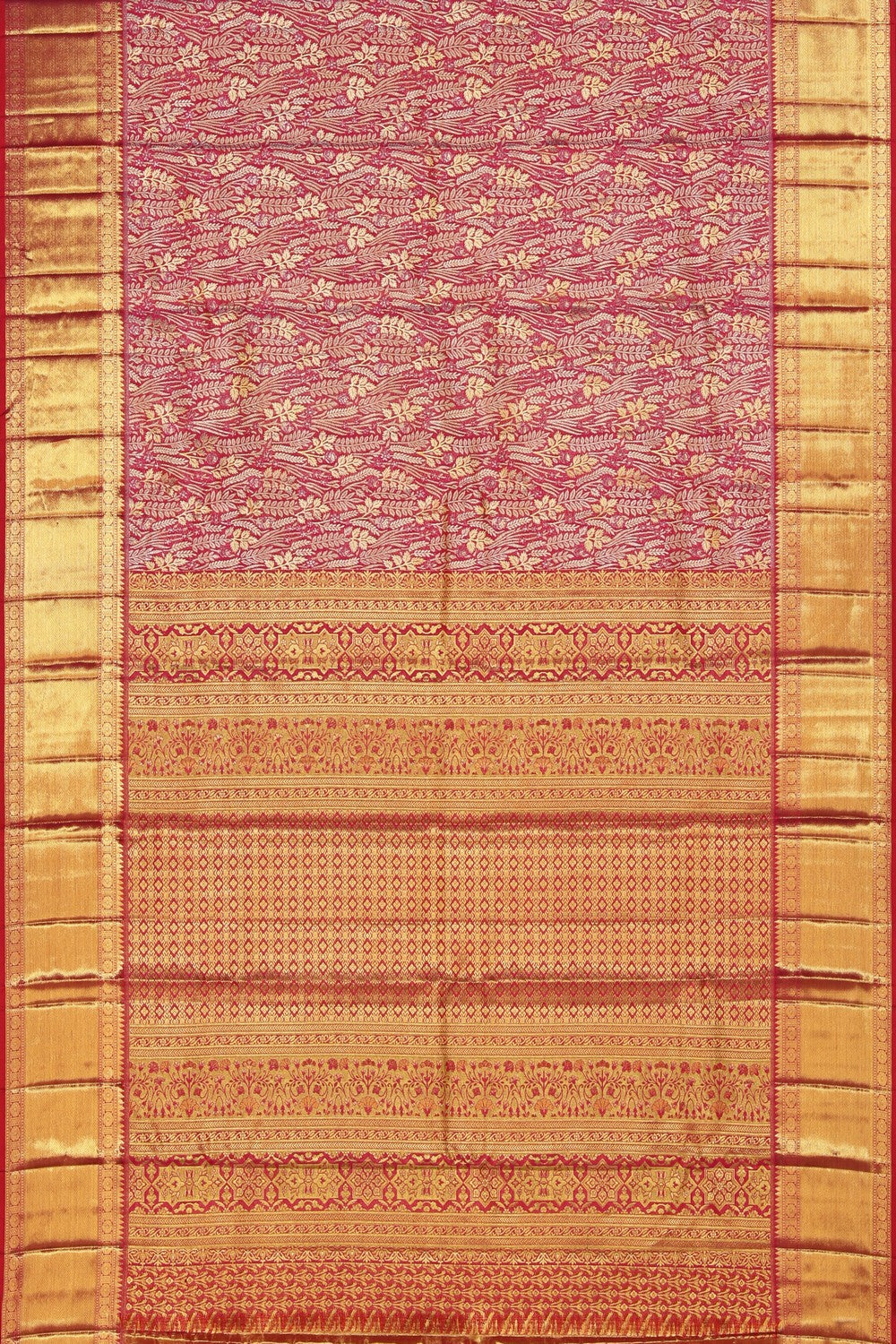 Collection of Kanchipattu Rani Pink Brocade Saree in a gallery layout